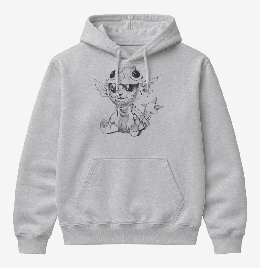 Poleron Canguro básico Gris Melange de Monito
