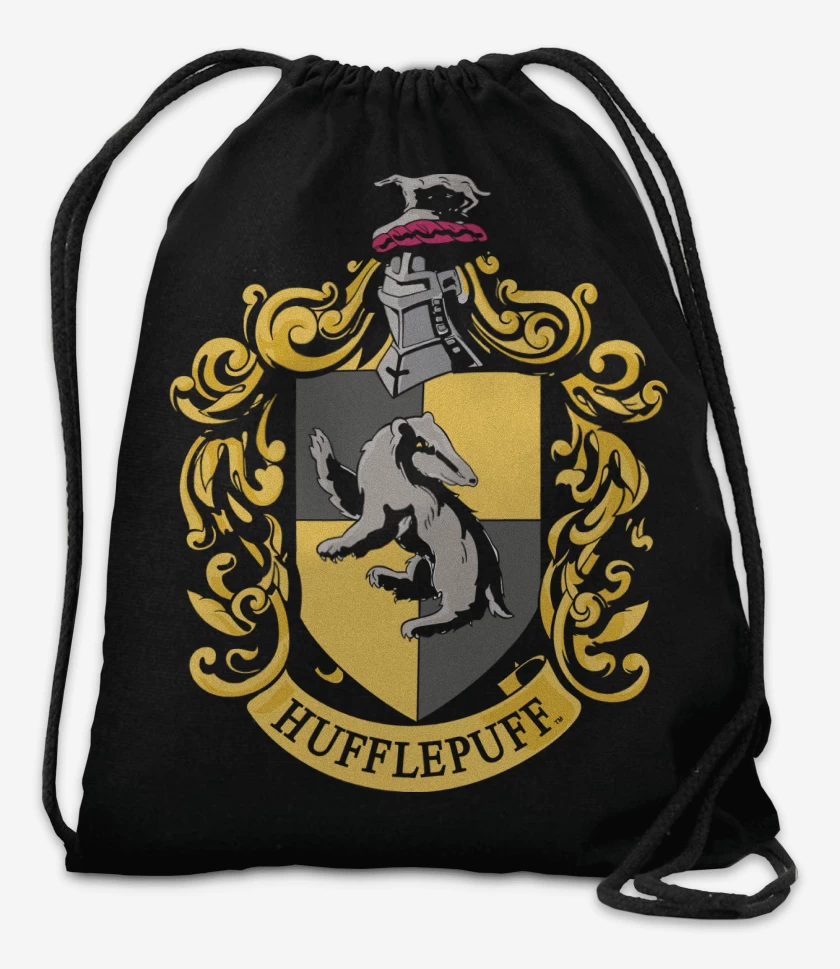 Mochila Negro de Escudo Huffle