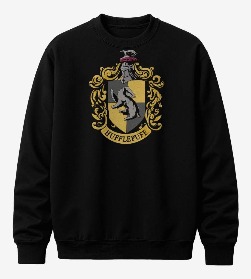 Poleron polo Negro de Escudo Huffle