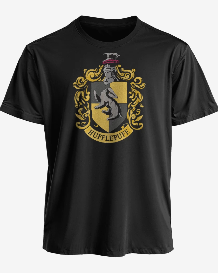 Polera premium Negro de Escudo Huffle
