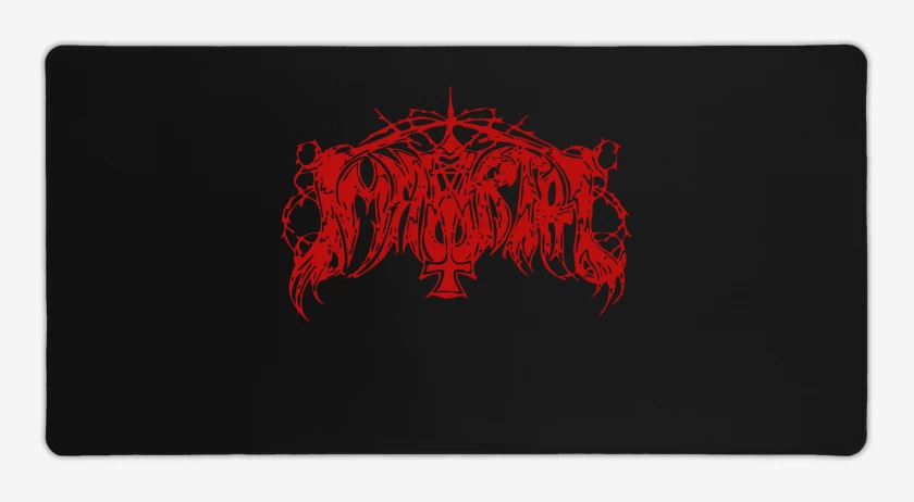 Mouse pad Gamer Negro de Immortal Old Logo Rojo
