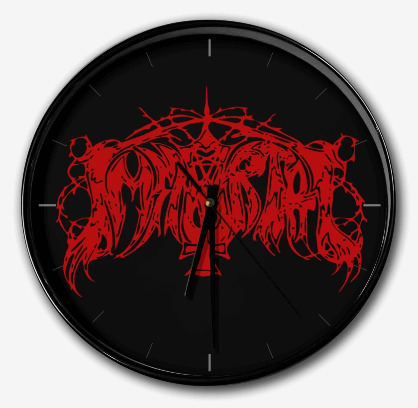 Reloj Negro de Immortal Old Logo Rojo