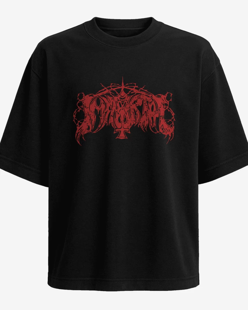 Polera Oversize Immortal Old Logo Rojo
