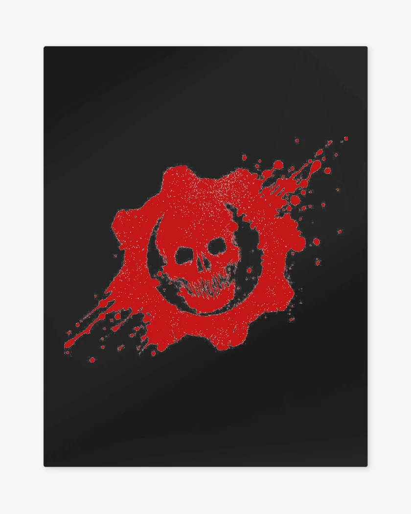 Print metalico Negro de Gears of War Gear