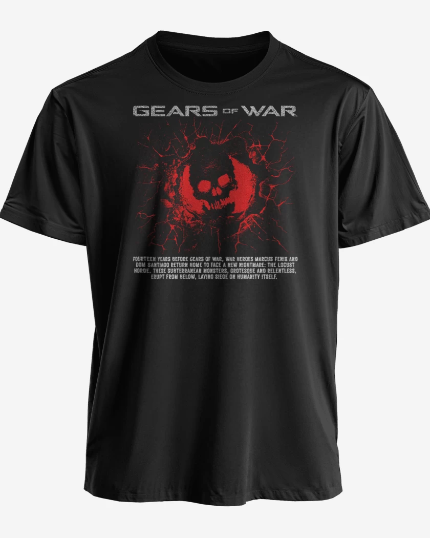 Polera Negro de E-Day Gear of War 