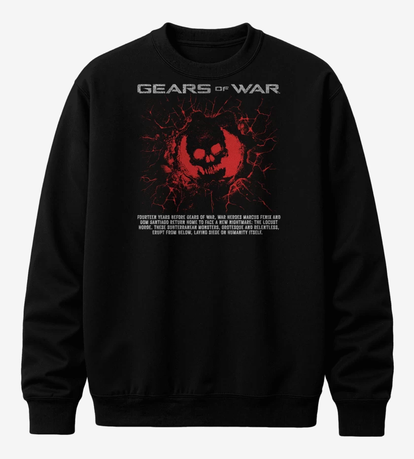 Poleron polo Negro de E-Day Gear of War 