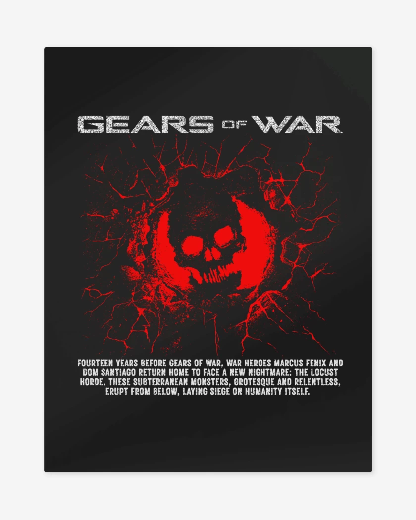 Print metalico Negro de E-Day Gear of War 