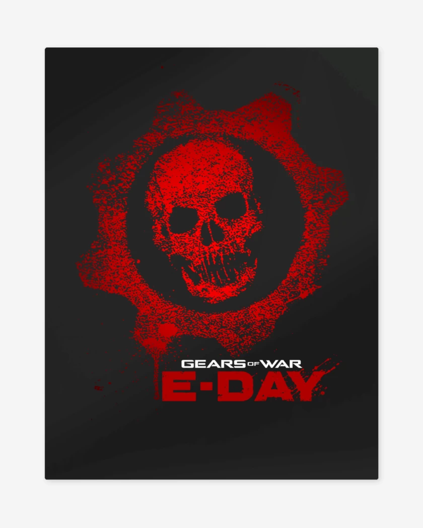 Print metalico Negro de Gears of War E Day