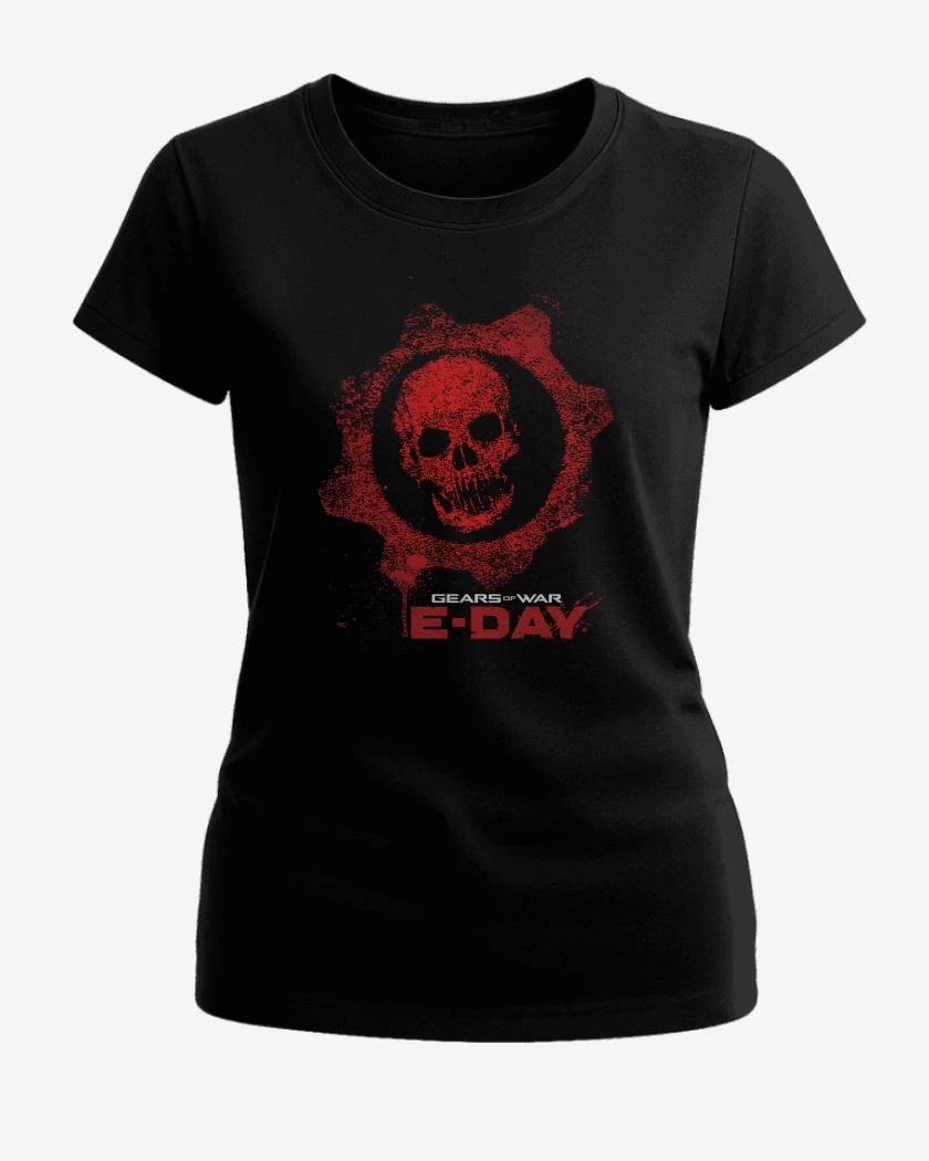 Polera de Mujer Negro de Gears of War E Day