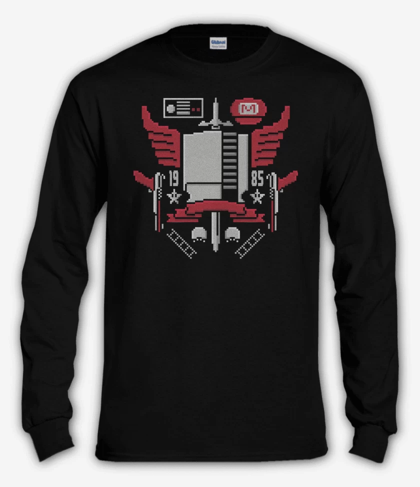 Polera manga larga Negro de Pixel Power