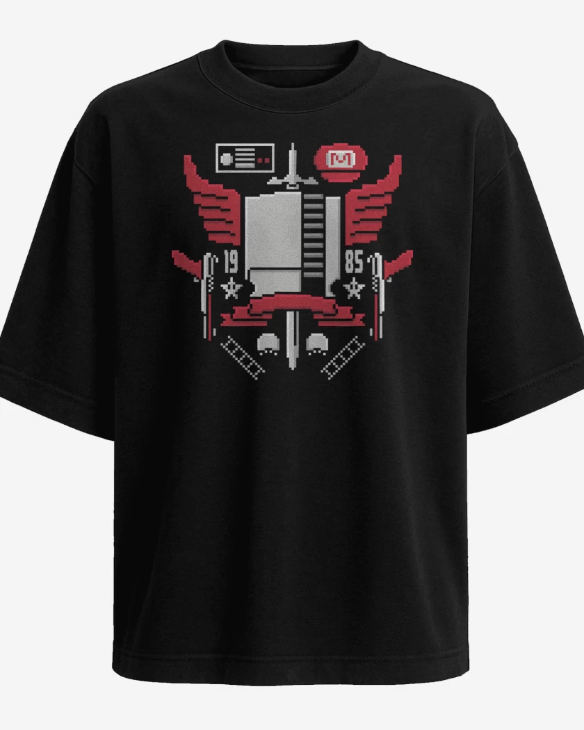 Polera Oversize Negro de Pixel Power