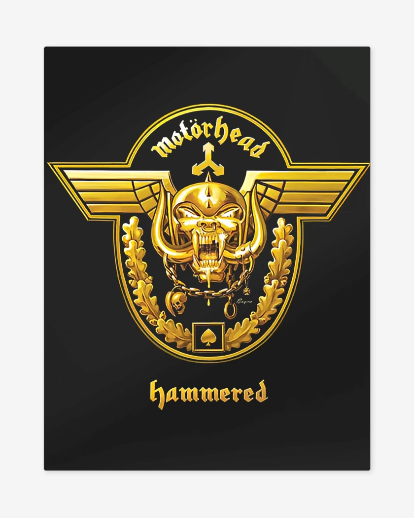 Print metalico Negro de Motorhead Hammered 