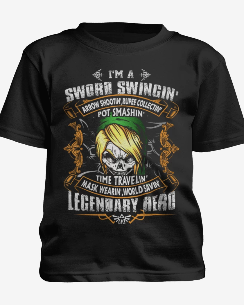 Polera de niño Negro de Sword Swingin