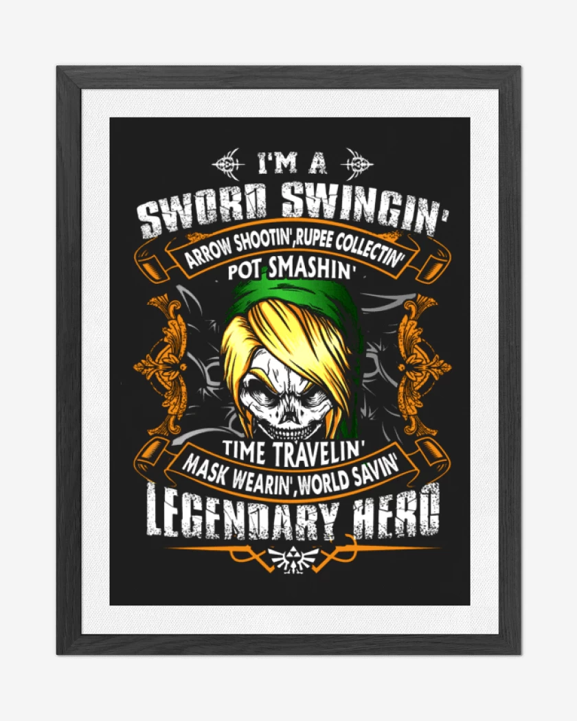 Cuadro decorativo Negro de Sword Swingin