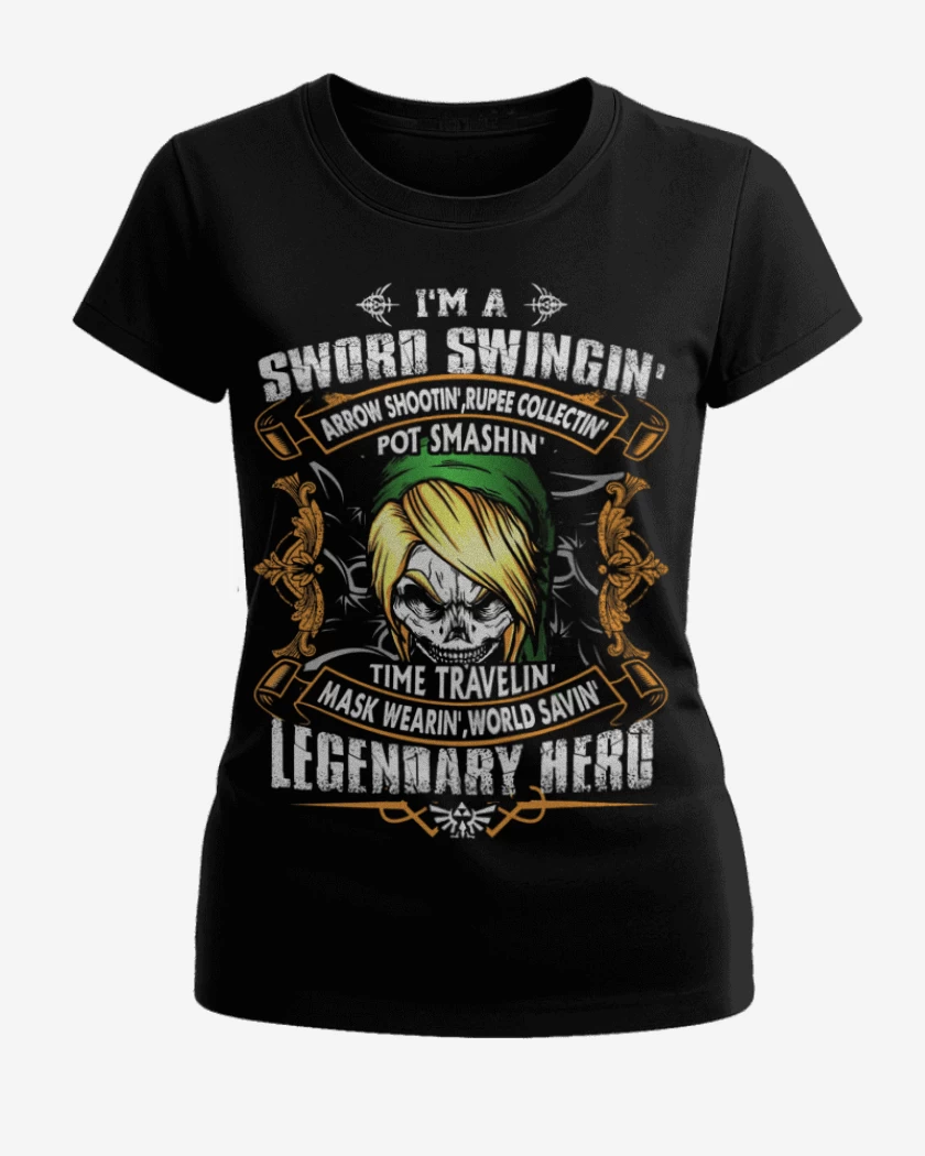 Polera de Mujer Negro de Sword Swingin