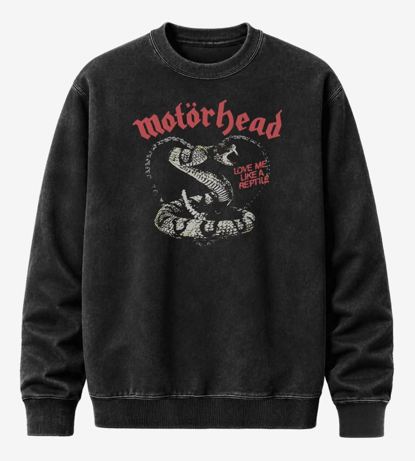 Poleron Polo Acid Wash Negro de Motorhead Love Me