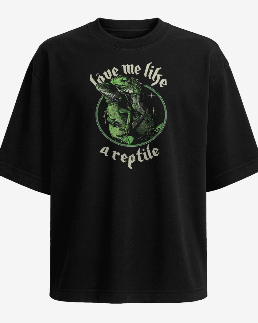 Polera Oversize Negro de Motorhead Love me Like a Reptile