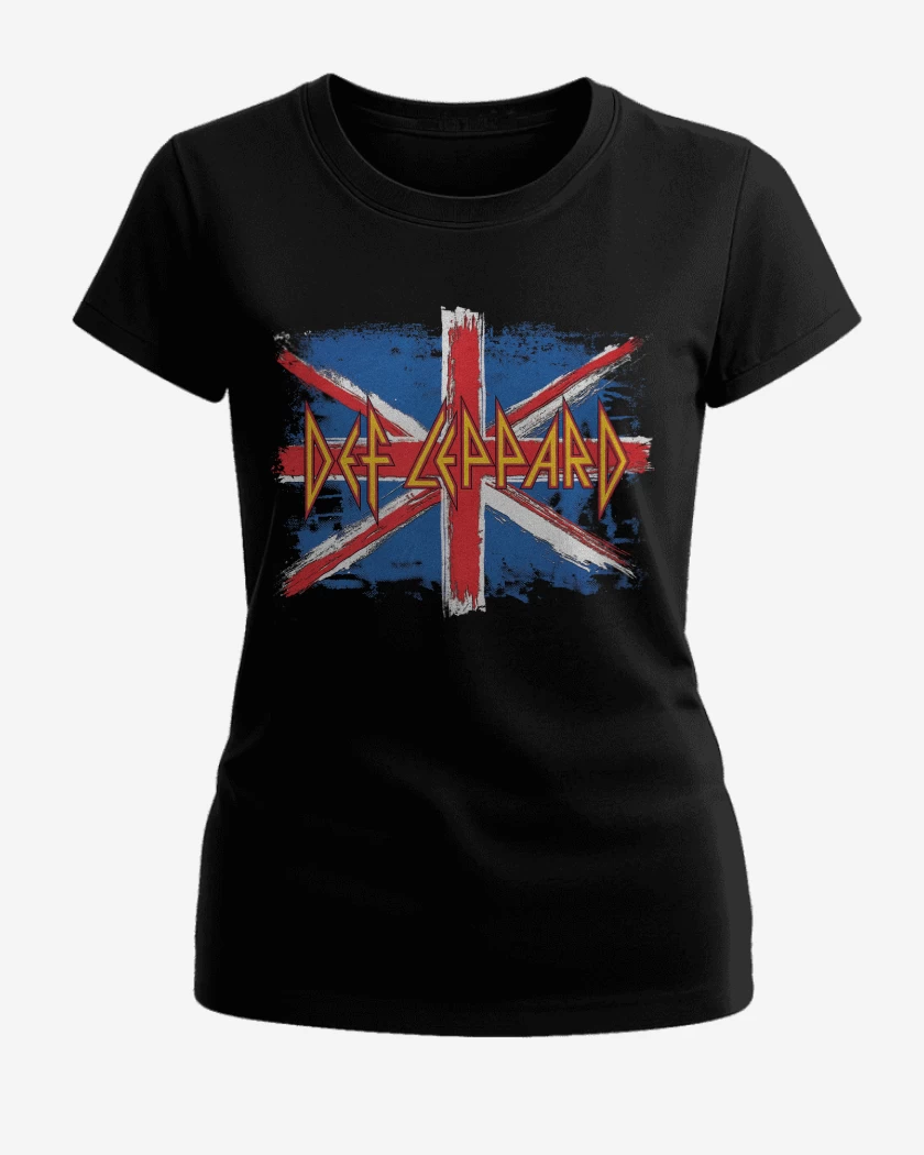 Polera de Mujer Negro de DEF LEPPARD Britain