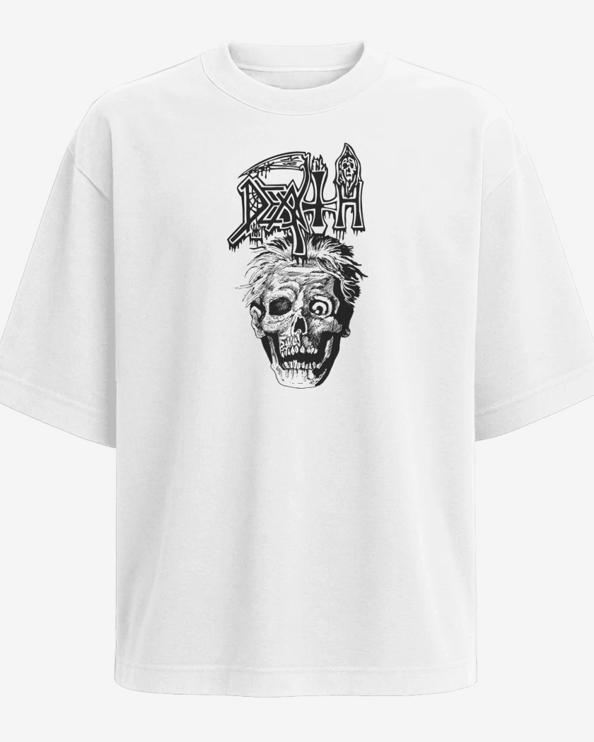 Polera Oversize Blanco de Death Scream
