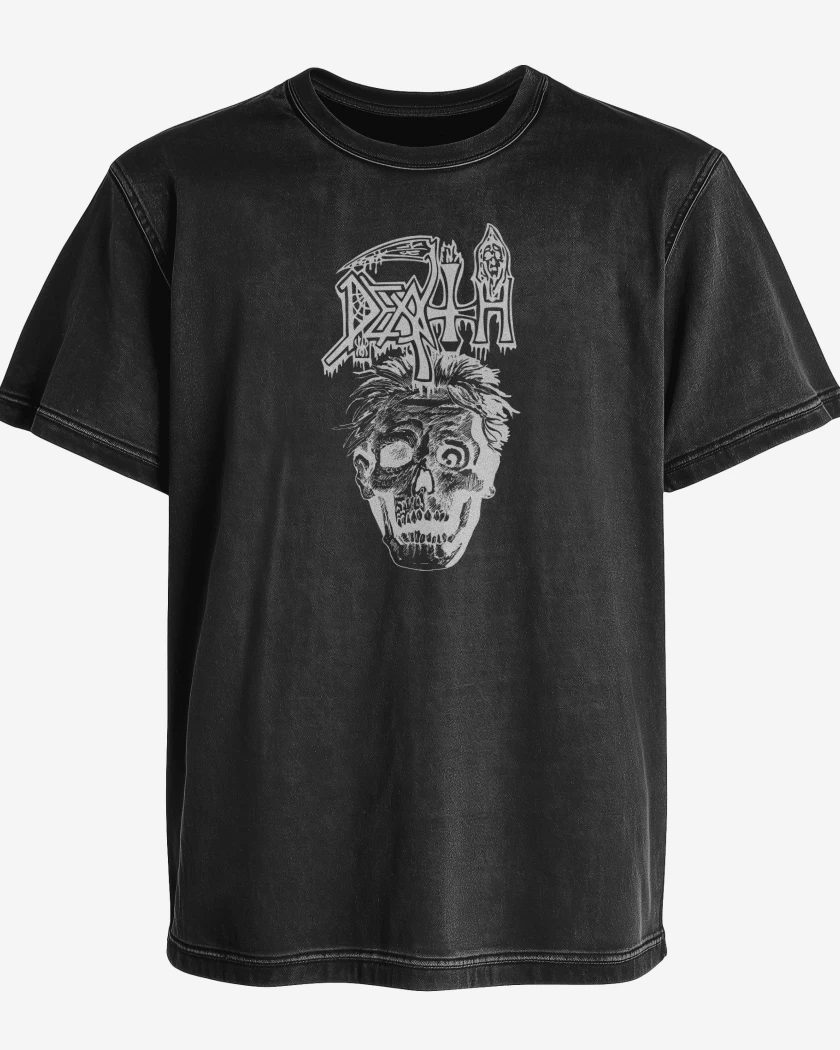 Polera desgastada Negro de Death Scream Bloody 