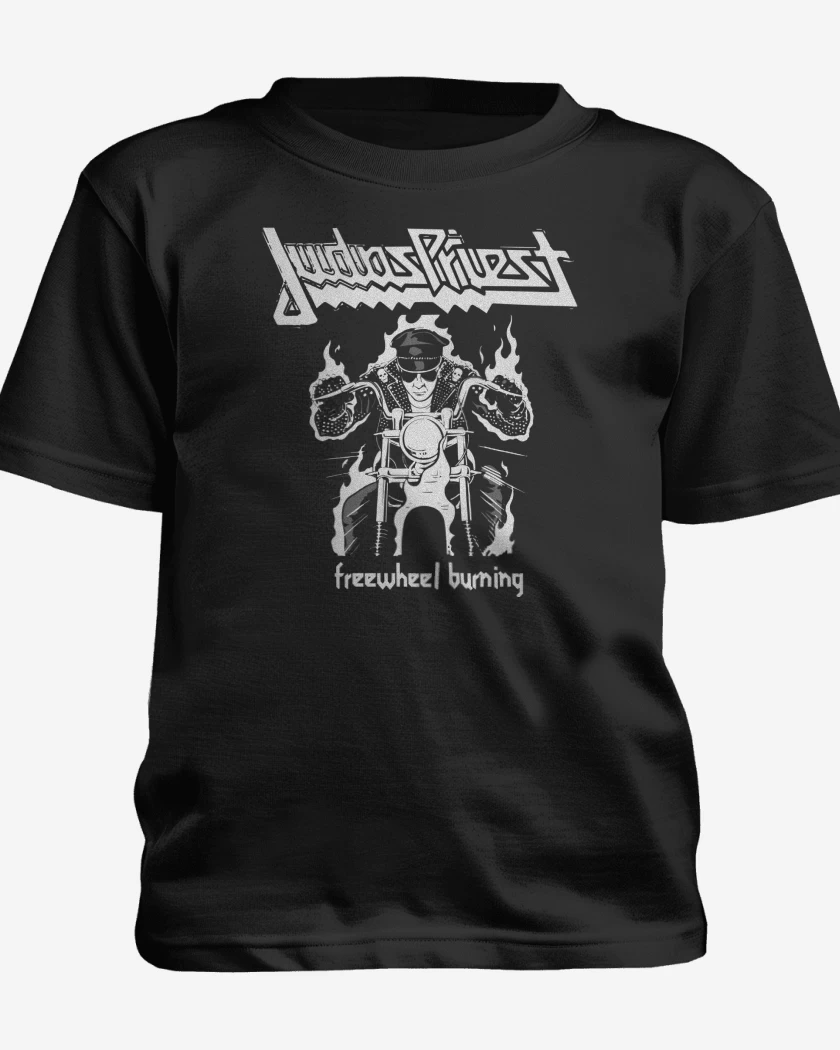 Polera de niño Negro de Judas Priest Freewheel Burning