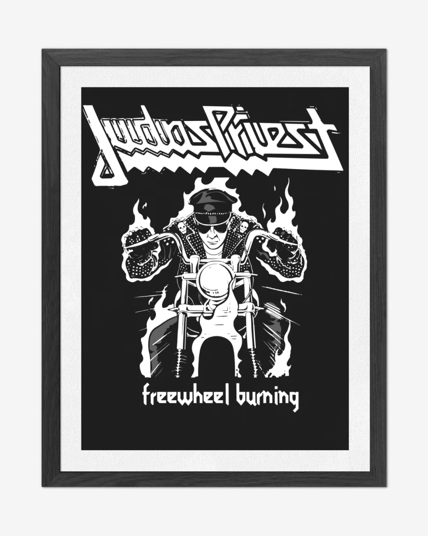 Cuadro decorativo Negro de Judas Priest Freewheel Burning