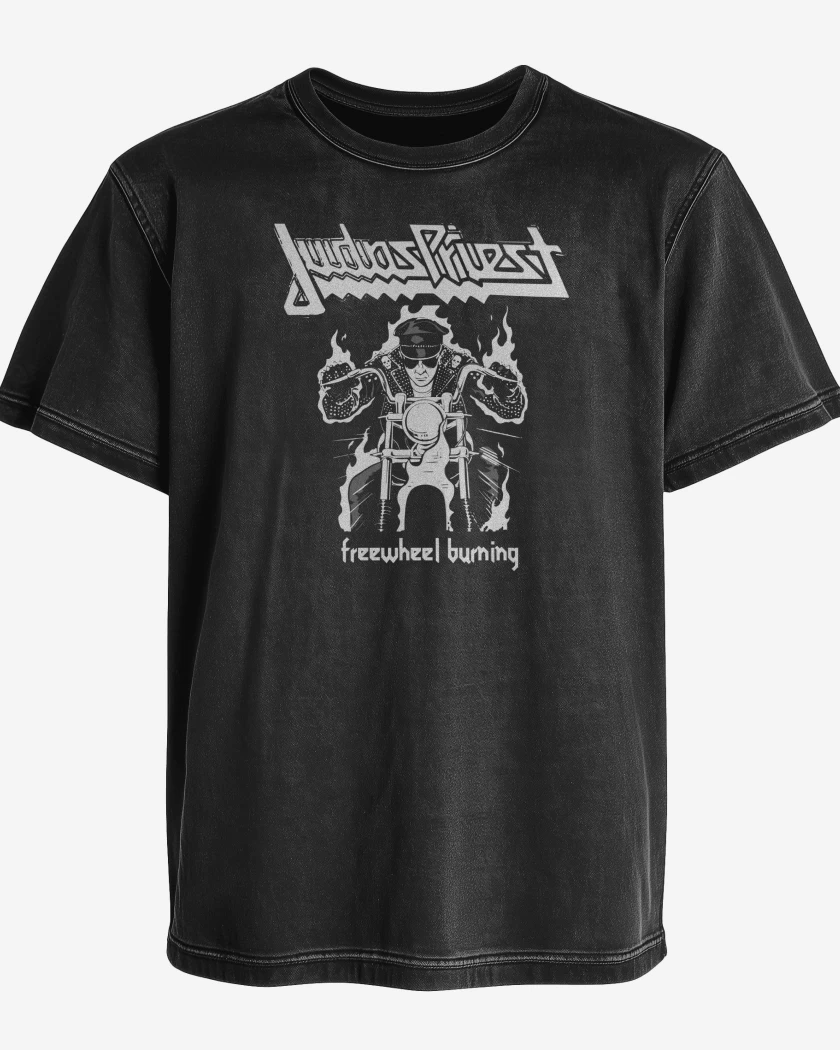 Polera desgastada Judas Priest Freewheel Burning