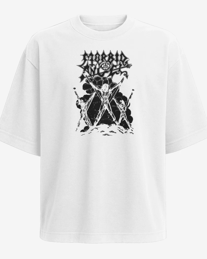 Polera Oversize Blanco de Morbid Angel