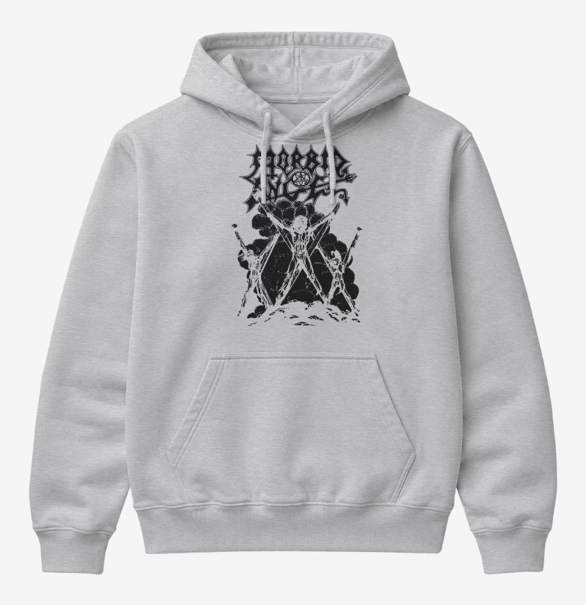 Poleron Canguro básico Gris Melange de Morbid Angel
