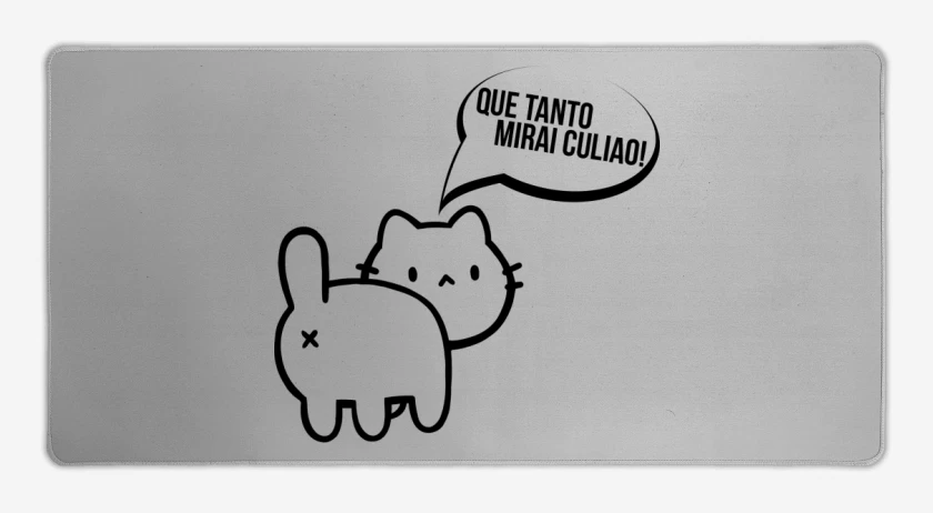 Mouse pad Gamer Gris Melange de Gatito poto