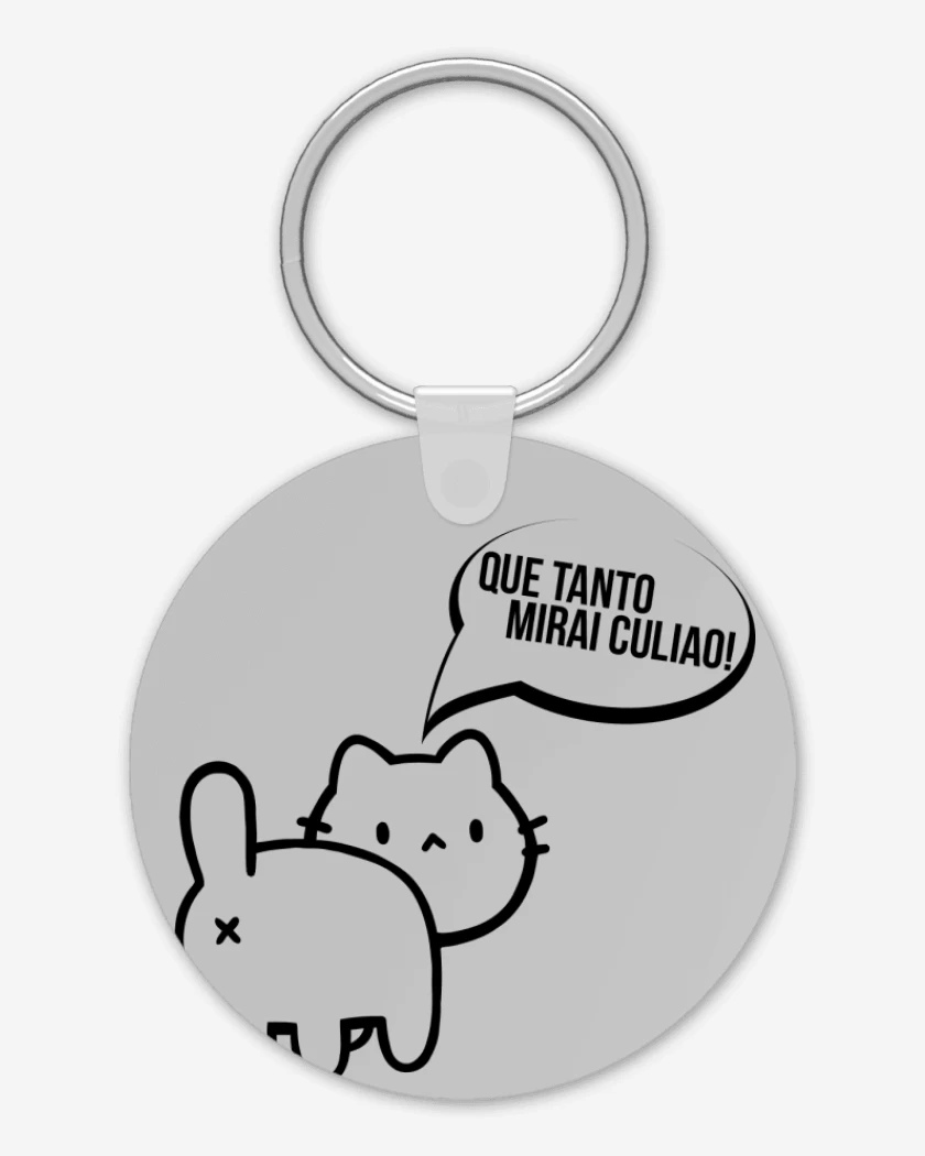 Llavero Gris Melange de Gatito poto