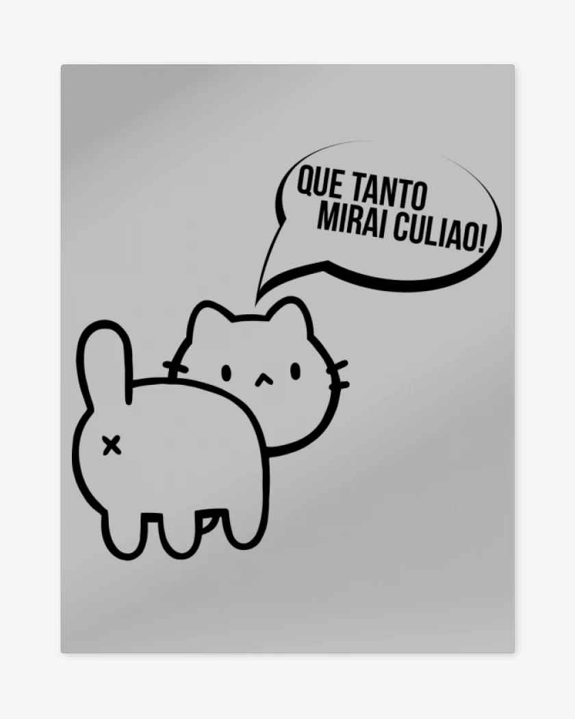 Print metalico Gris Melange de Gatito poto
