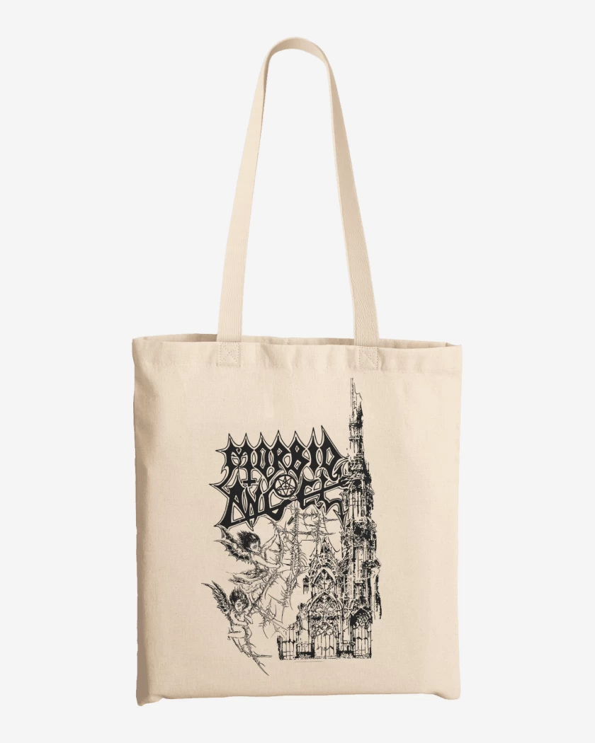 Totebag Blanco de Morbid Angel Catedral