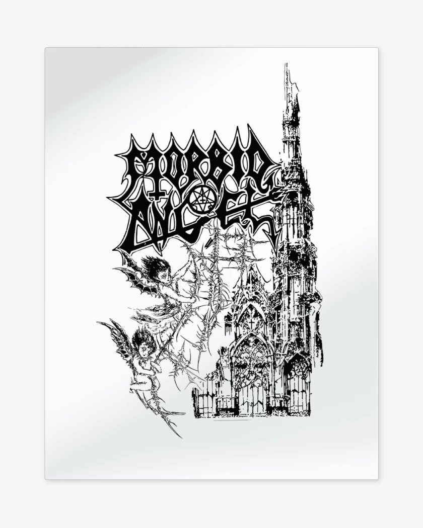 Print metalico Blanco de Morbid Angel Catedral