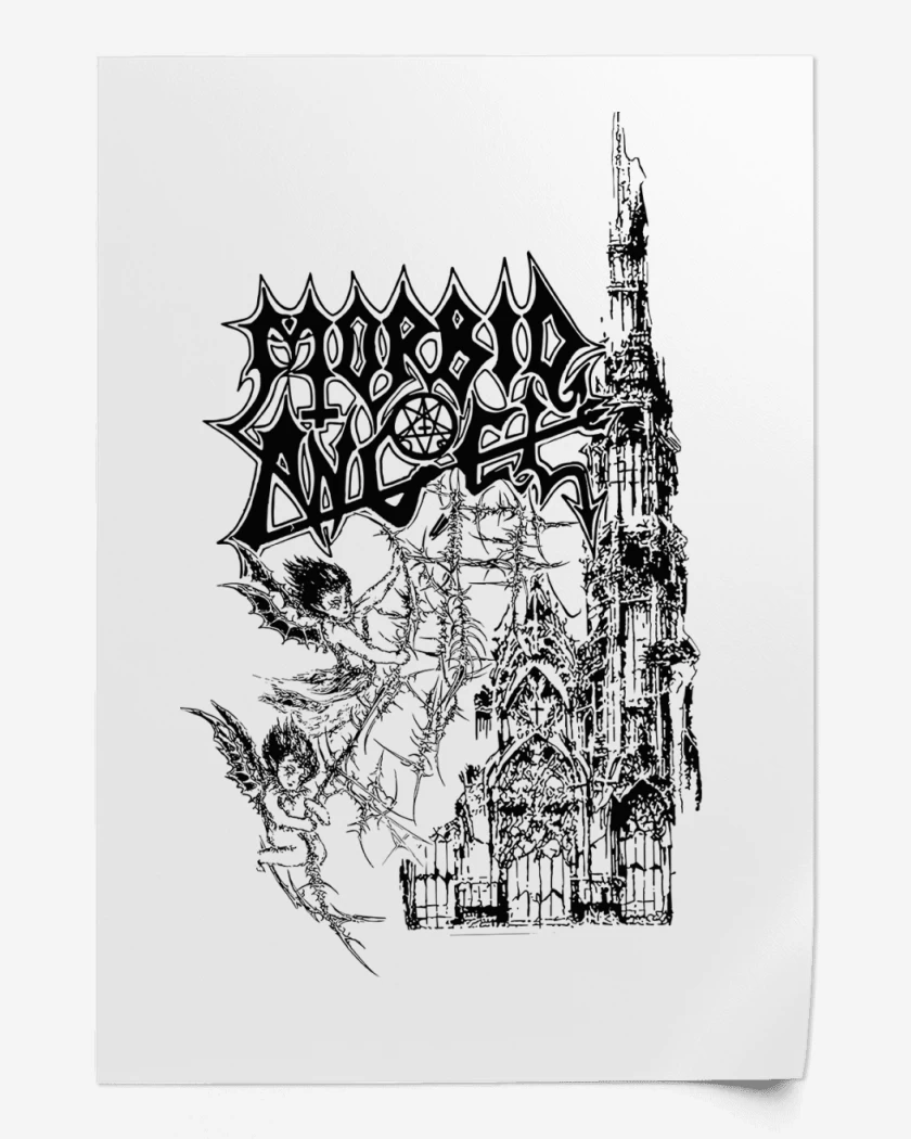 Print Blanco de Morbid Angel Catedral