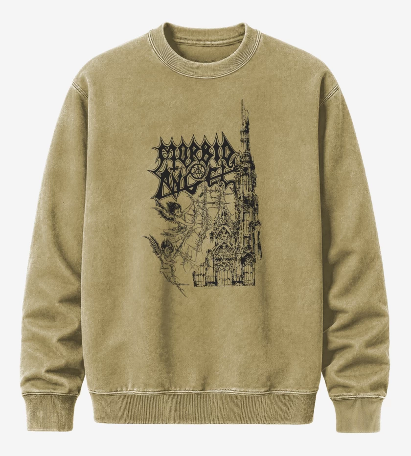 Poleron Polo Acid Wash Beige de Morbid Angel Catedral