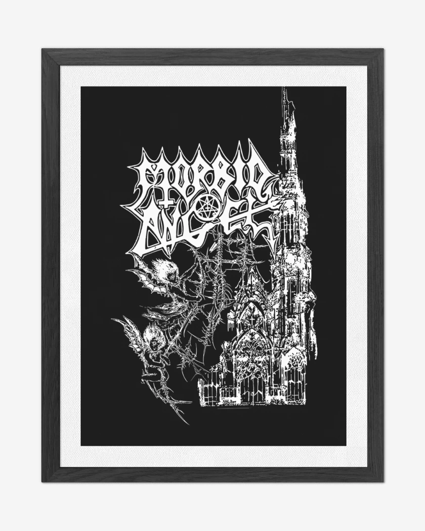 Cuadro decorativo Negro de Morbid Angel Catedral B