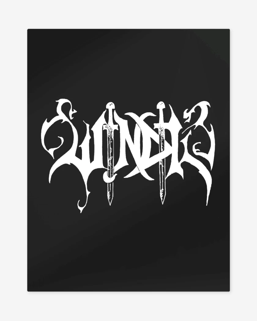 Print metalico Negro de Windir Logo B