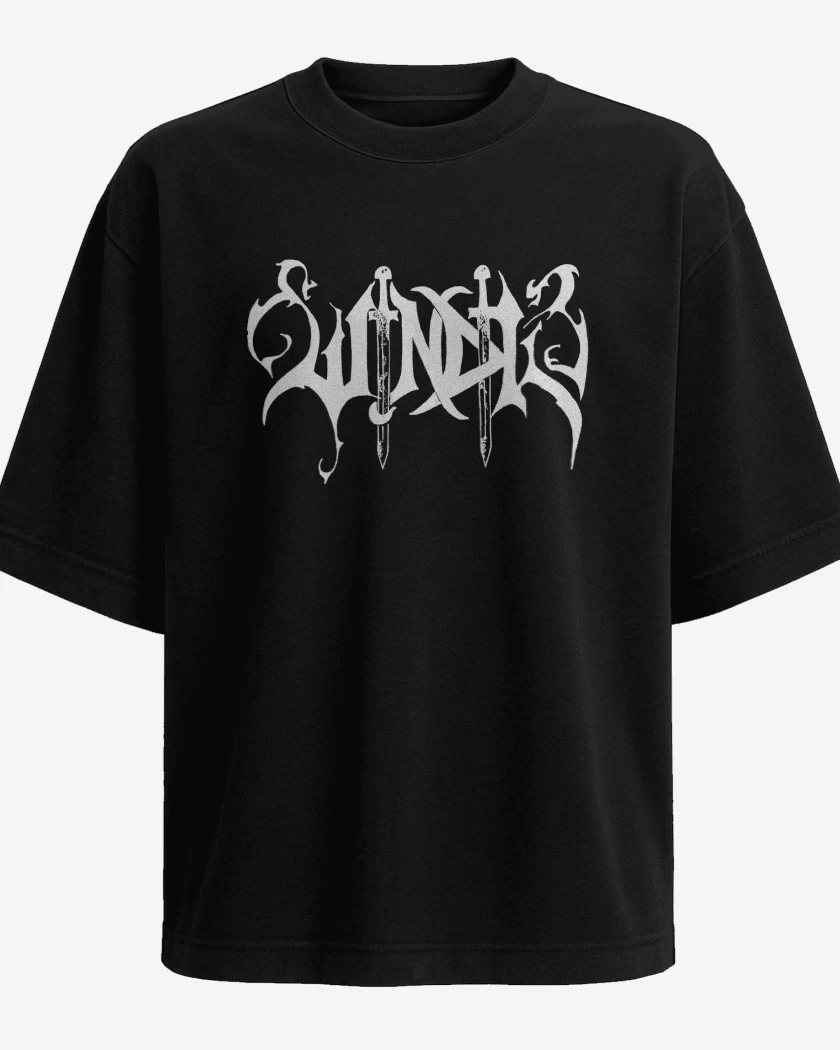 Polera Oversize Negro de Windir Logo B