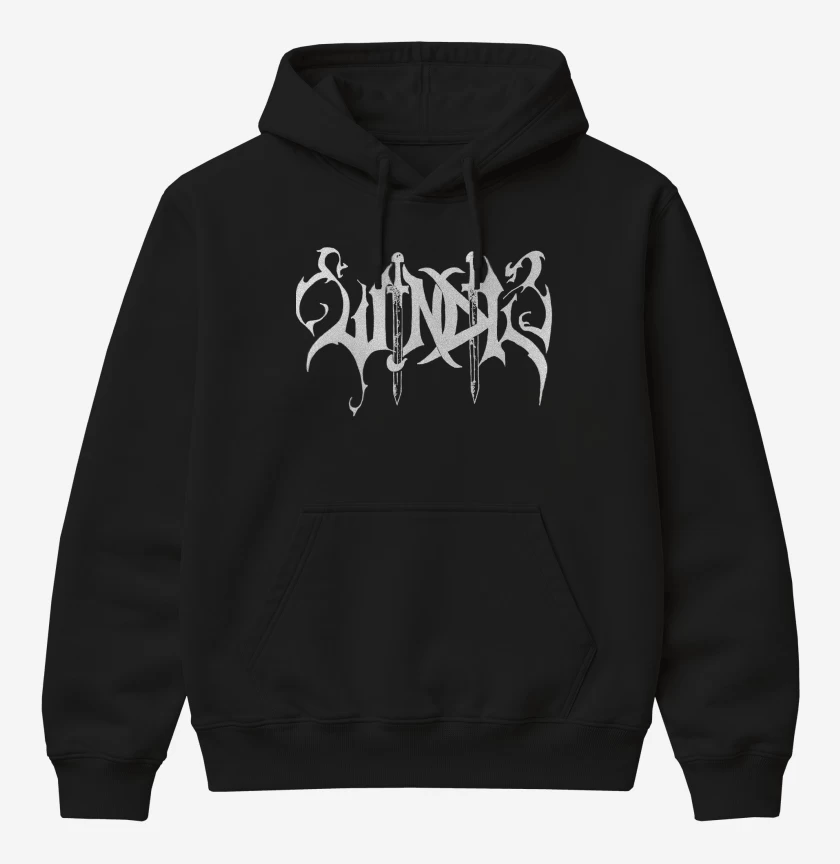 Poleron Canguro básico Negro de Windir Logo B