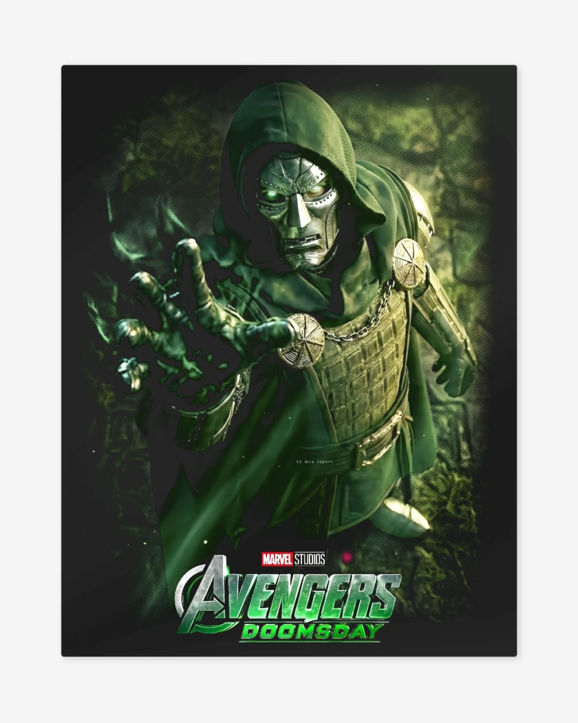 Print metalico Negro de Avengers Dr Doom