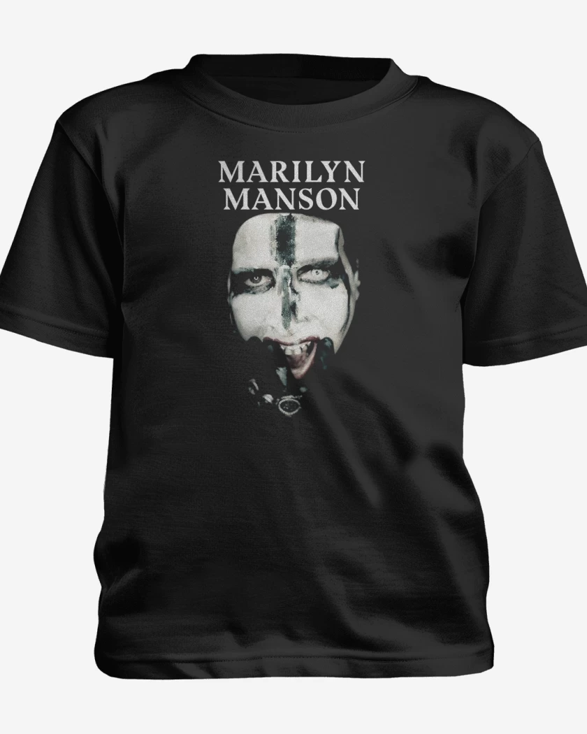 Polera de niño Negro de Marilyn Manson Face 
