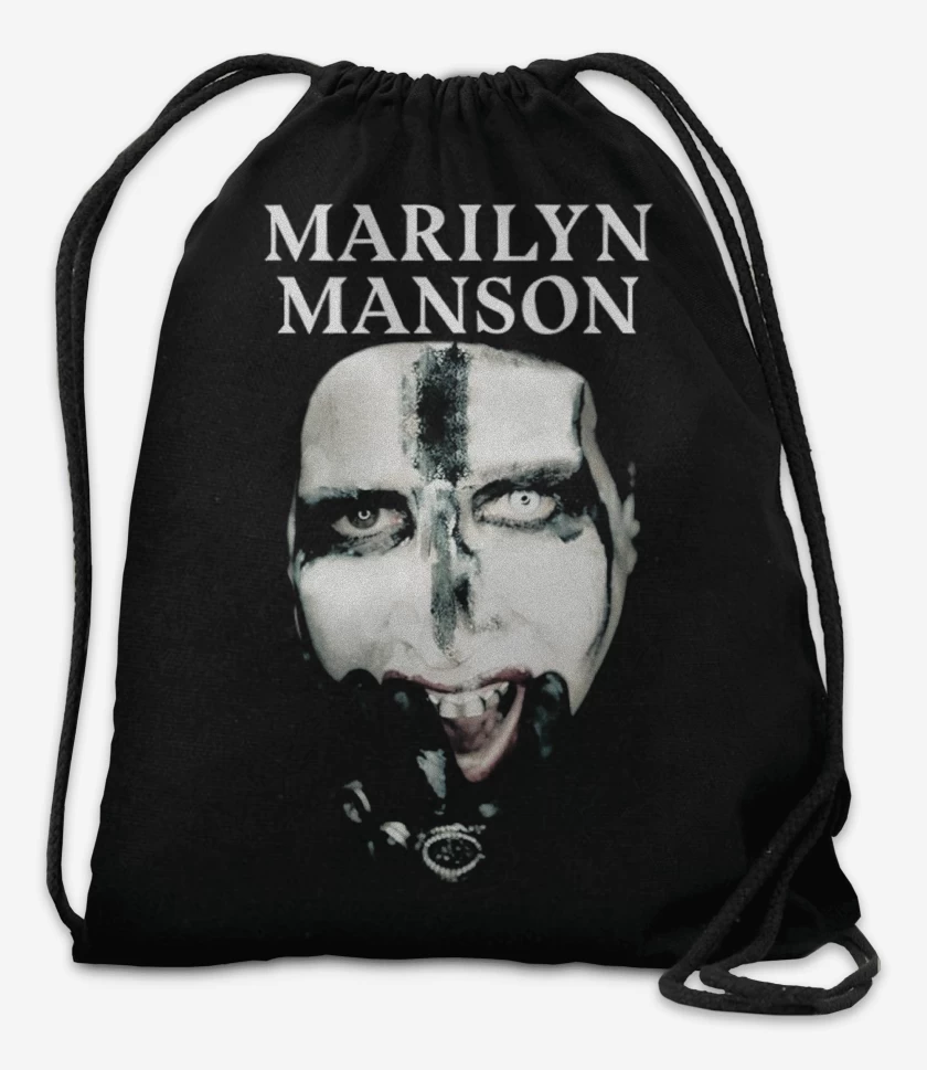 Mochila Negro de Marilyn Manson Face 