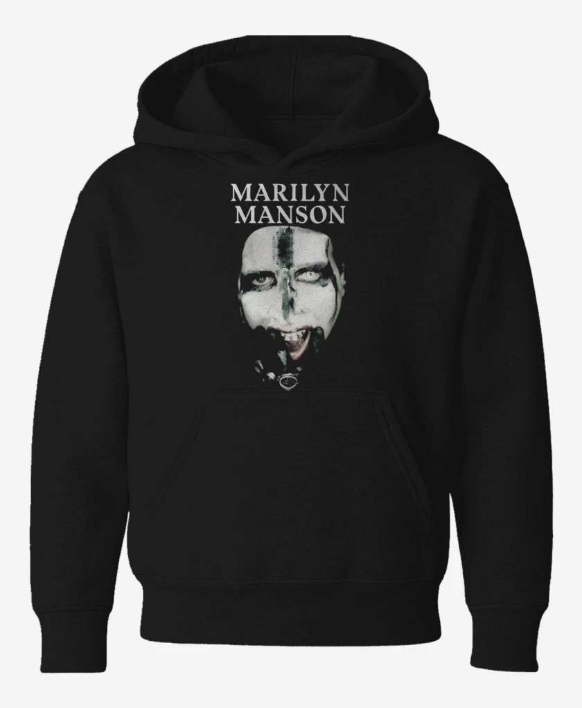 Poleron de niño Negro de Marilyn Manson Face 