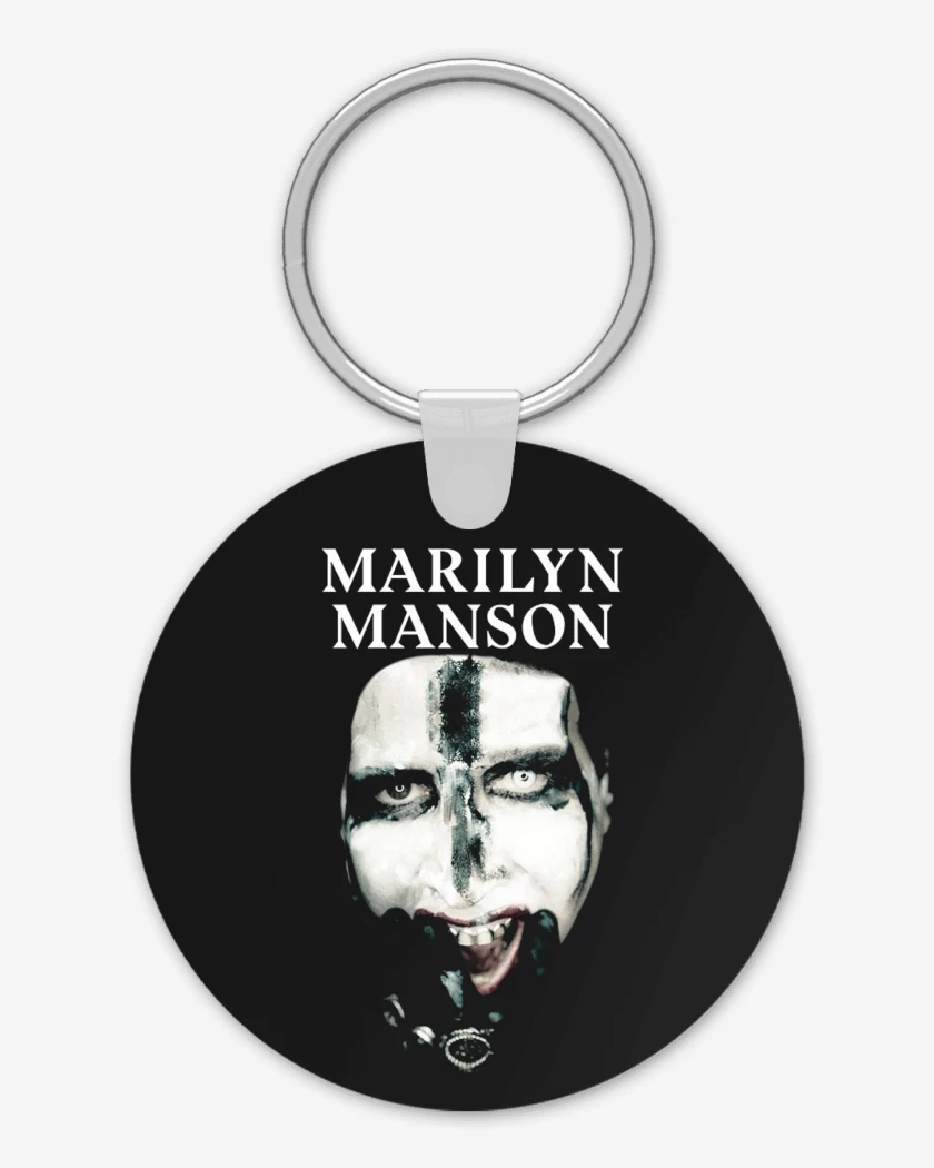 Llavero Negro de Marilyn Manson Face 