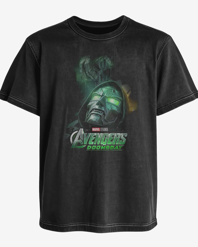 Polera desgastada Negro de Dr Doom