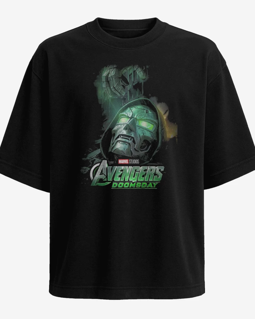 Polera Oversize Negro de Dr Doom