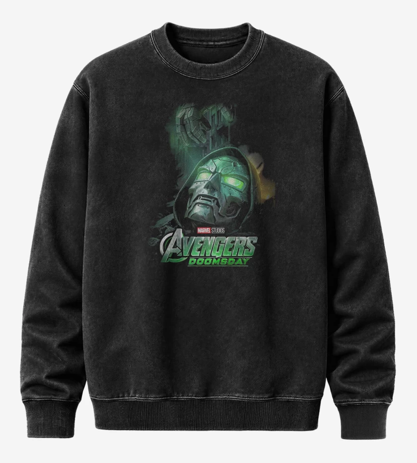 Poleron Polo Acid Wash Negro de Dr Doom