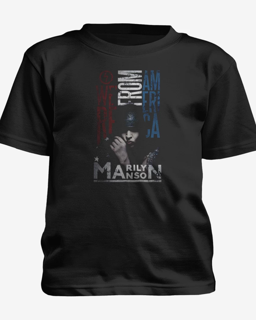 Polera de niño Negro de Marilyn Manson From America