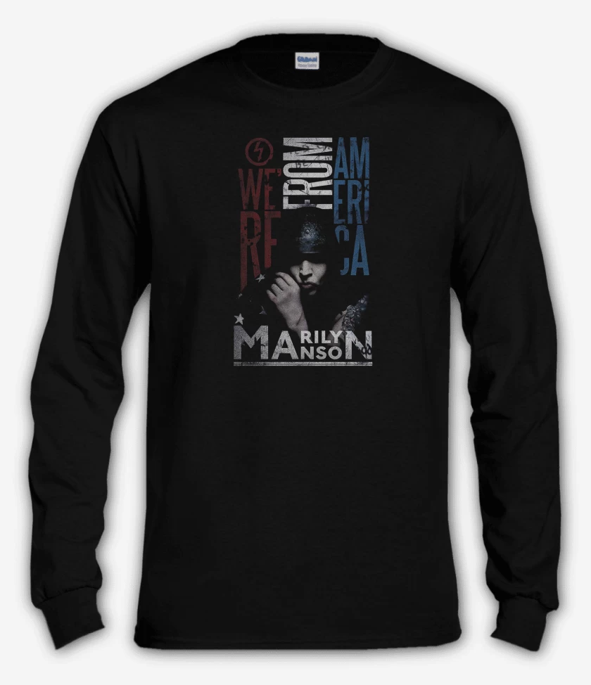 Polera manga larga Negro de Marilyn Manson From America